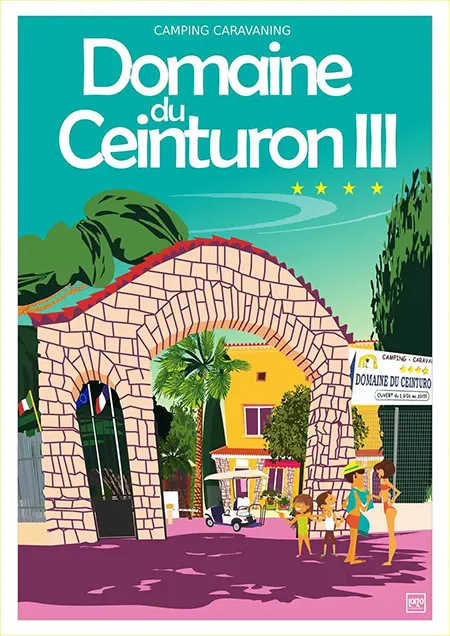 Affiche Entrée Camping Domaine Ceinturon 3 à Hyères par Loizo
