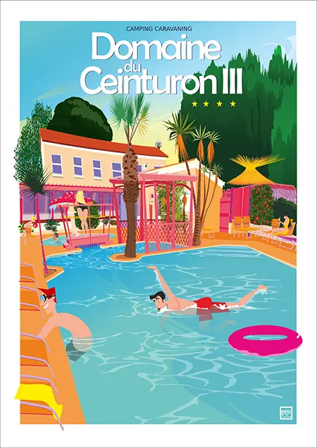 Affiche Piscine Camping Domaine Ceinturon 3 à Hyères par Loizo